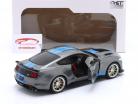 Shelby Mustang GT500 KR year 2022 silver grey metallic / blue 1:18 Solido