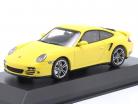 Porsche 911 (997) Turbo Byggeår 2009 gul 1:43 Minichamps