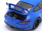 Porsche 911 (991 II) GT3 Año de construcción 2018 azul 1:18 Minichamps