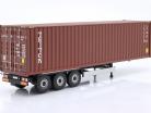 container trailer 40Ft. mørkerød 1:24 Solido