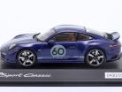Porsche 911 (992) Sport Classic Année de construction 2022 bleu gentiane 1:43 Spark