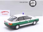 Audi 80 (B3) politie Bouwjaar 1989 wit / groente 1:18 Triple9