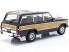 Jeep Grand Wagoneer ano de construção 1989 preto / aparência de madeira 1:18 KK-Scale
