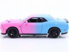 Pink Slips Dodge Challenger SRT Hellcat 2015 粉色的 / 浅蓝色 1:24 Jada Toys