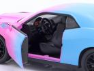 Pink Slips Dodge Challenger SRT Hellcat 2015 rosa / Azzurro 1:24 Jada Toys