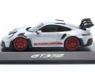 Porsche 911 (992) GT3 RS gris glace métallique / pyro rouge 1:43 Spark
