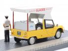 Citroen Mehari 冰淇淋卡车 和 数字 黄色的 / 白色的 1:43 Atlas