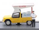 Citroen Mehari camion dei gelati con figura giallo / bianco 1:43 Atlas