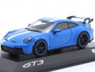 Porsche 911 (992) GT3 PEC Año de construcción 2021 tiburón azul / blanco 1:43 Minichamps