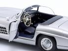 Mercedes-Benz 300 SL Roadster (W198) 建设年份 1957 银 1:18 Minichamps
