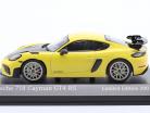 Porsche 718 (982) Cayman GT4 RS 2021 yellow / Neodymium rims 1:43 Minichamps