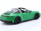 Porsche 911 (992) Targa 4 GTS Ano de construção 2021 pitão verde 1:18 Minichamps