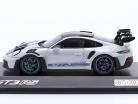 Porsche 911 (992) GT3 RS Weissach-Paket 2022 eisgrau metallic / indigo blau 1:43 Spark