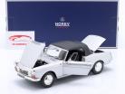 Peugeot 404 Cabriolet year 1967 silver metallic 1:18 Norev