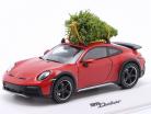 Porsche 911 Dakar Kerstmis editie 2023 karmijn 1:43 Spark
