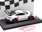 Porsche 911 (992) GT3 RS 2023 branco / Vermelho aros & decoração 1:43 Minichamps