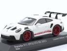 Porsche 911 (992) GT3 RS 2023 白色的 / 红色的 轮辋 & 装饰风格 1:43 Minichamps