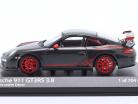 Porsche 911 (997.II) GT3 RS 3.8 Год постройки 2009 Серый с красный декор 1:43 Minichamps