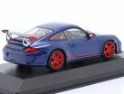Porsche 911 (997.II) GT3 RS 3.8 Anno di costruzione 2009 blu metallico / rosso 1:43 Minichamps