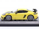 Porsche 718 (982) Cayman GT4 RS 2021 gul / sølv fælge 1:43 Minichamps
