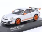 Porsche 911 (997.1) GT3 RS Byggeår 2006 sølv / orange 1:43 Minichamps