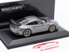 Porsche 911 (992) GT3 2021 アゲートグレー メタリックな / ゴールデン リム 1:43 Minichamps