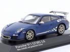 Porsche 911 (997 II) GT3 RS 3.8 Ano de construção 2009 azul metálico com decoração 1:43 Minichamps