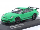 Porsche 911 (997.1) GT3 RS Anno di costruzione 2006 verde con arredamento 1:43 Minichamps