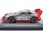 Audi S1 e-tron Quattro Presentation Car red / black / silver gray 1:43 Spark