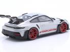 Porsche 911 (992) GT3 RS Año de construcción 2022 gris hielo metalizado / rojo piro 1:18 Spark