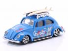 Volkswagen VW Beetle Surfer Construction year 1950 blue with decor 1:64 Schuco
