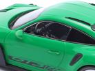Porsche 911 (992) GT3 RS year 2023 green / silver rims 1:18 Minichamps