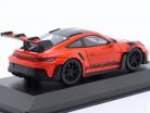 Porsche 911 (992) GT3 RS Weissach-Paket 2023 rot / schwarze Felgen 1:43 Minichamps