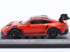 Porsche 911 (992) GT3 RS Weissach-Paket 2023 rot / schwarze Felgen 1:43 Minichamps