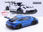 Porsche 911 (992) GT3 RS 2023 blue / black rims 1:18 Minichamps