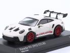 Porsche 911 (992) GT3 RS Anno di costruzione 2022 bianco / rosso 1:64 Minichamps / Tarmac Works