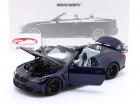BMW M4 Cabriolet (G83) Byggeår 2021 mørkeblå metallisk 1:18 Minichamps