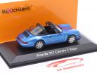 Porsche 911 (964) Carrera 2 Targa Año de construcción 1991 azul metálico 1:43 Minichamps