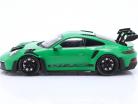 Porsche 911 (992) GT3 RS Год постройки 2023 зеленый / черный автомобильные диски 1:18 Minichamps