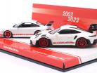 2-Car Set 20 Anos Porsche 911 GT3 RS: 996 (2003) & 992 (2023) 1:43 Minichamps