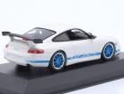 Porsche 911 (996) GT3 RS 建設年 2002 白 / 青さ リム 1:43 Minichamps