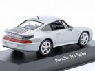 Porsche 911 Turbo S (993) Année de construction 1995 argent métallique 1:43 Minichamps