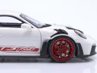 Porsche 911 (992) GT3 RS 建設年 2022 白 / 赤 リム 1:18 Minichamps
