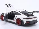 Porsche 911 (992) GT3 RS Byggeår 2022 hvid / Rød fælge 1:18 Minichamps
