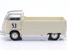 Volkswagen VW T1 Pick-Up Racer #53 Ano de construção 1950 creme branco 1:18 Solido
