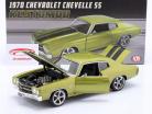 Chevrolet Chevelle SS Restomod 1970年 緑 / 黒 1:18 GMP