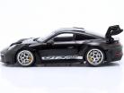 Porsche 911 (992) GT3 RS Anno di costruzione 2023 nero / argento cerchi 1:18 Minichamps