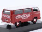 Volkswagen VW T2 bus Porsche Renndienst 1972 rood 1:43 Minichamps