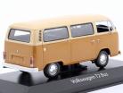 Volkswagen VW T2 bus Année de construction 1972 beige / brun 1:43 Minichamps
