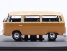 Volkswagen VW T2 ônibus Ano de construção 1972 bege / marrom 1:43 Minichamps